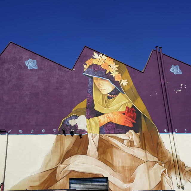 "Mural, marseille, flee market" by Amit Mendelsohn - £50.00 "Mural, marseille, flee market" stock image