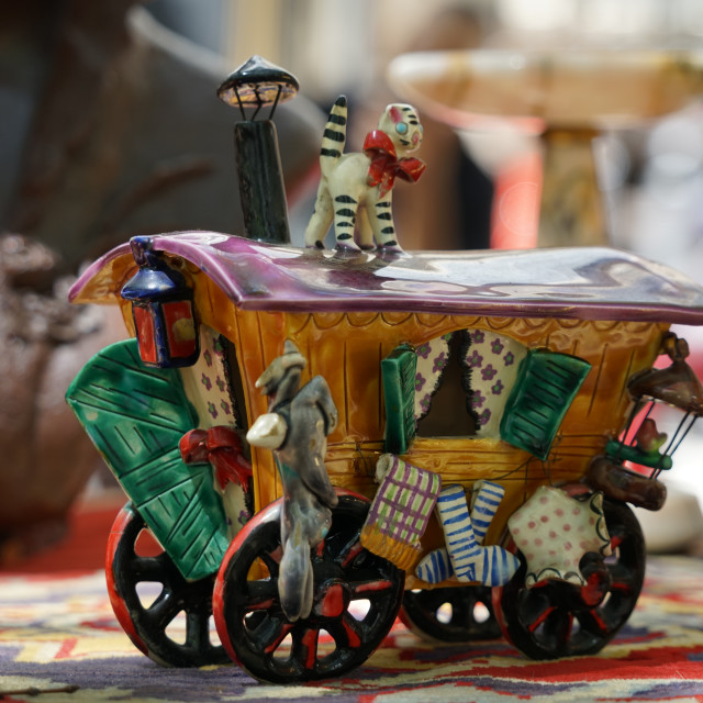 "Ceramic carriage" by Amit Mendelsohn - £50.00 "Ceramic carriage" stock image