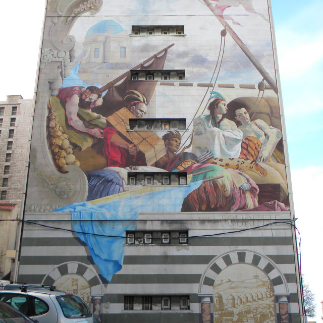 "Mural, Marseille, France" by Amit Mendelsohn - £50.00 "Mural, Marseille, France" stock image