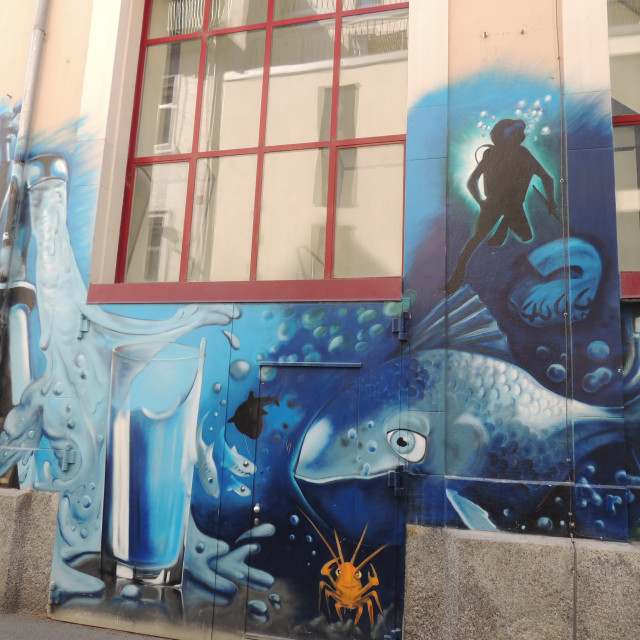 "Mural - Basel, Switzerland" by Amit Mendelsohn - £50.00 "Mural - Basel, Switzerland" stock image