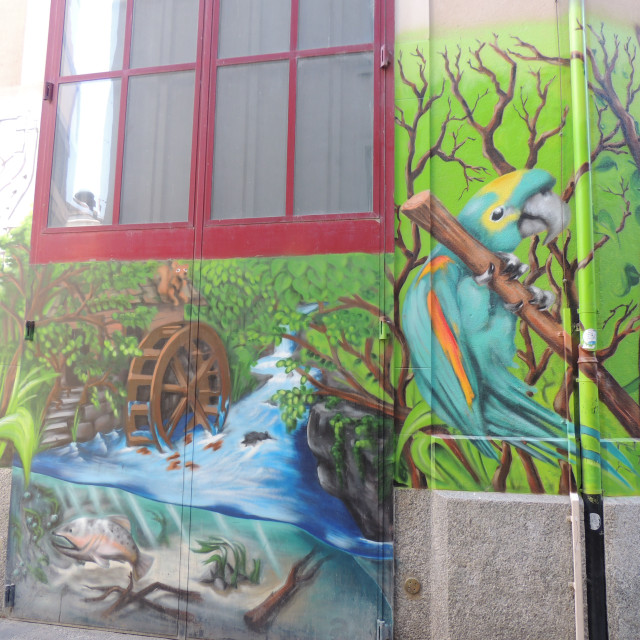 "Mural - Basel, Switzerland" by Amit Mendelsohn - £50.00 "Mural - Basel, Switzerland" stock image