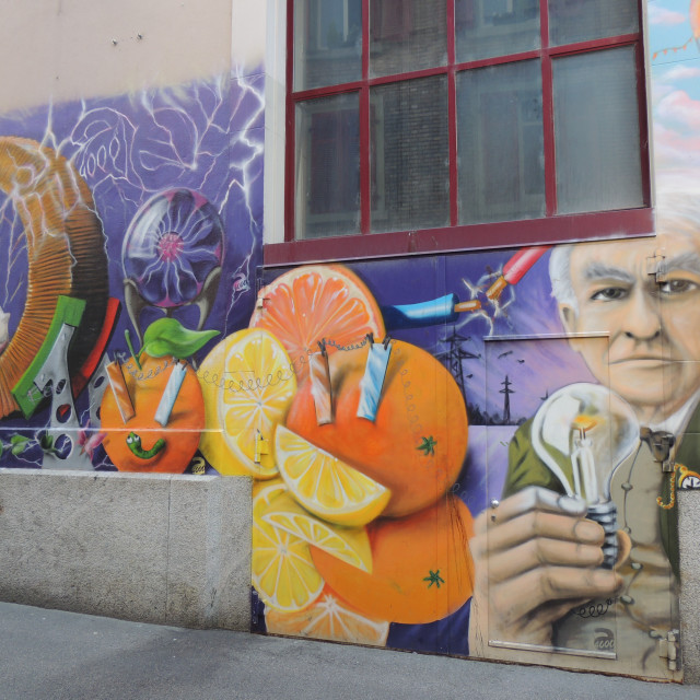 "Mural - Basel, Switzerland" by Amit Mendelsohn - £50.00 "Mural - Basel, Switzerland" stock image