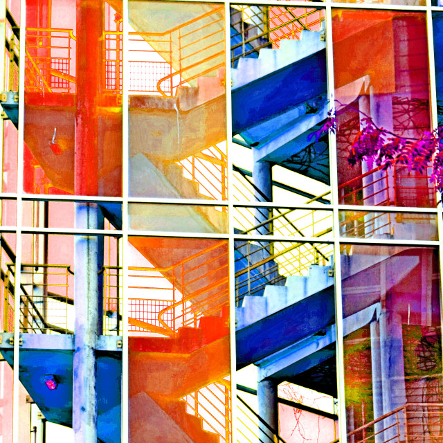 "Security steps" by Amit Mendelsohn - £50.00 "Security steps" stock image
