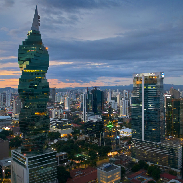 "atardecer area Bancaria" stock image