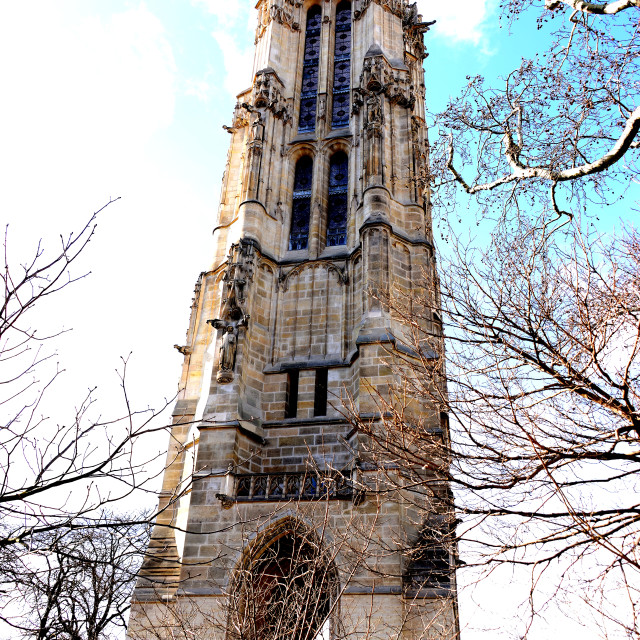 "Saint-Jacques Tower" by Amit Mendelsohn - £50.00 "Saint-Jacques Tower" stock image
