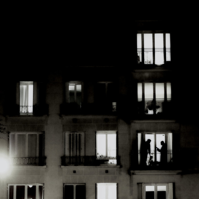 "On the balcony" by Amit Mendelsohn - £50.00 "On the balcony" stock image