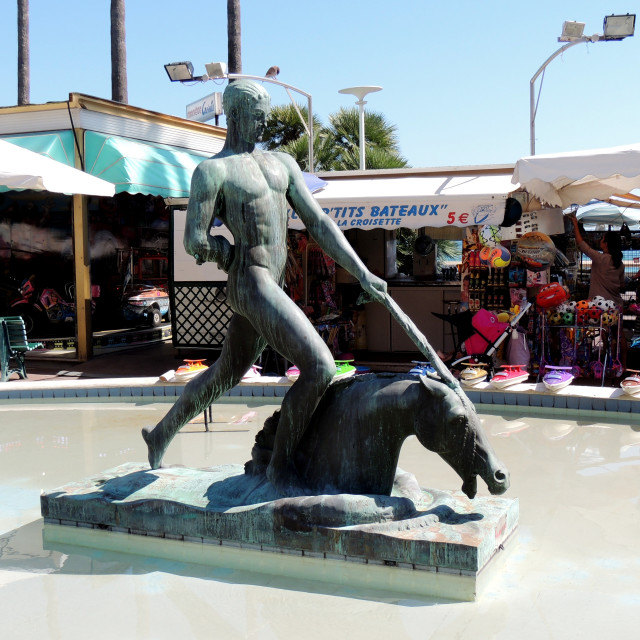 "Art deco statue in Cannes" by Amit Mendelsohn - £50.00 "Art deco statue in Cannes" stock image