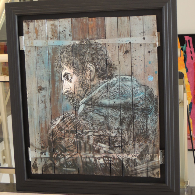 "C215 in a gallery" by Amit Mendelsohn - £50.00 "C215 in a gallery" stock image