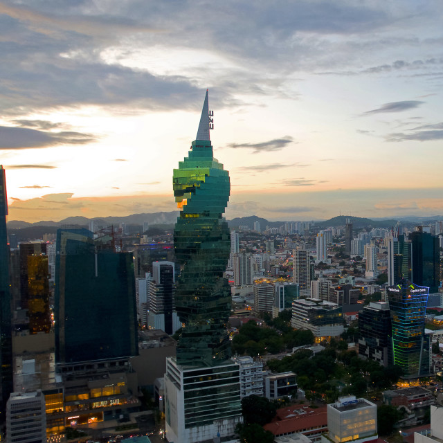 "Atardecer area Bancaria" stock image