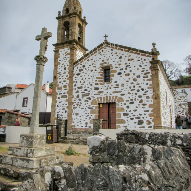 "The church of Santo Andre de Teixido, Galicia" stock image