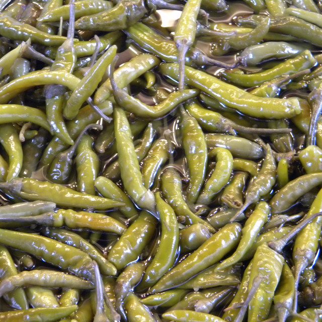 "Marinated chilly peppers" by Amit Mendelsohn - £50.00 "Marinated chilly peppers" stock image
