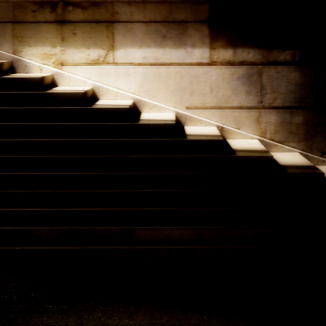 "steps at night" stock image