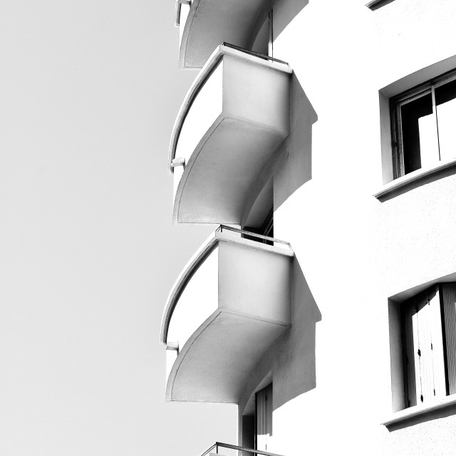 "Balconies" by Amit Mendelsohn - £50.00 "Balconies" stock image