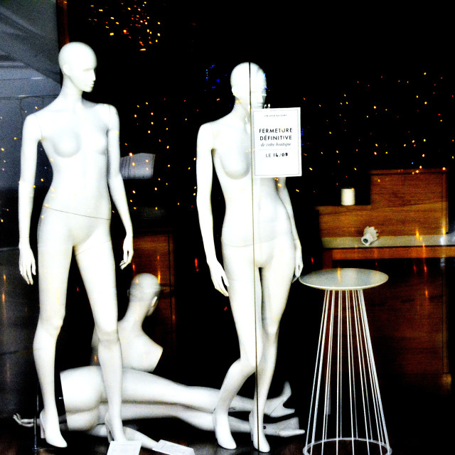 "Mannequin of a closing store" by Amit Mendelsohn - £50.00 "Mannequin of a closing store" stock image