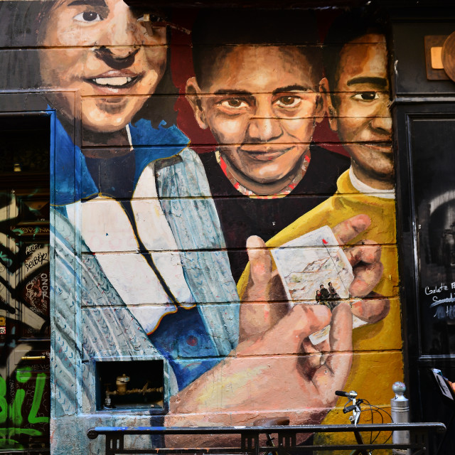 "Mural - Marseille" by Amit Mendelsohn - £50.00 "Mural - Marseille" stock image