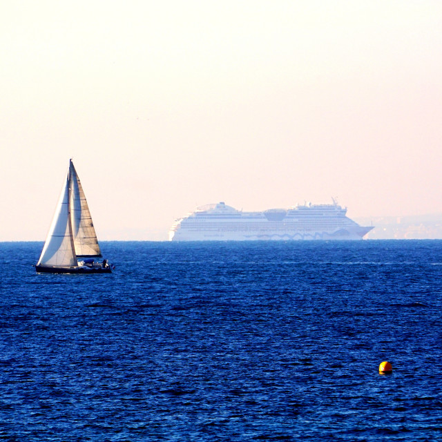 "Boats in the sea" stock image