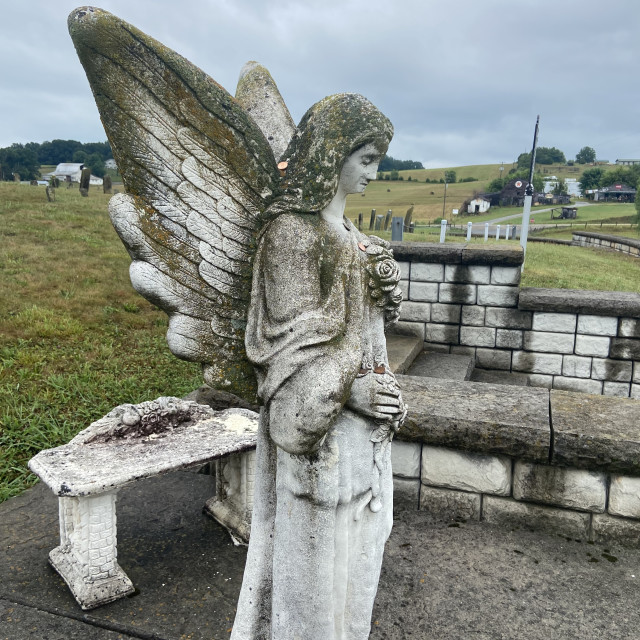 "Angel Close Up- Fox Cemetery- Seiverville, TN- June 2022" stock image