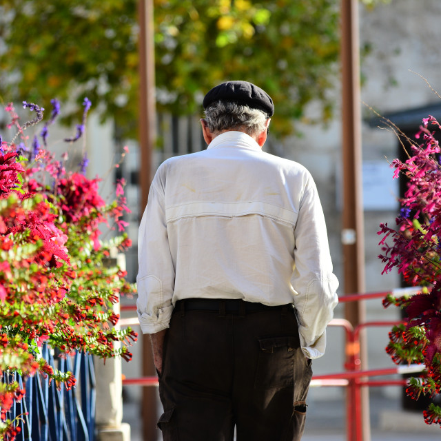 "Grey man between the colours" stock image