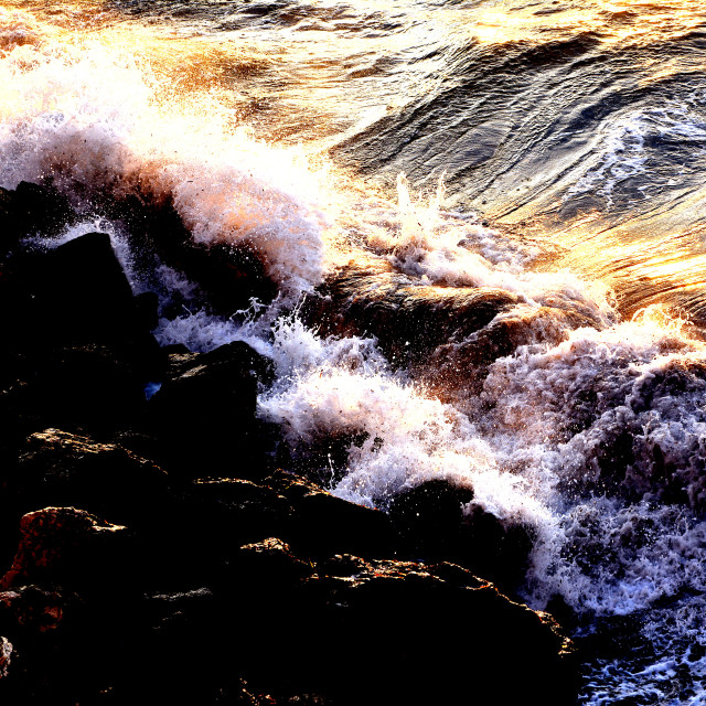 "The angry sea" stock image