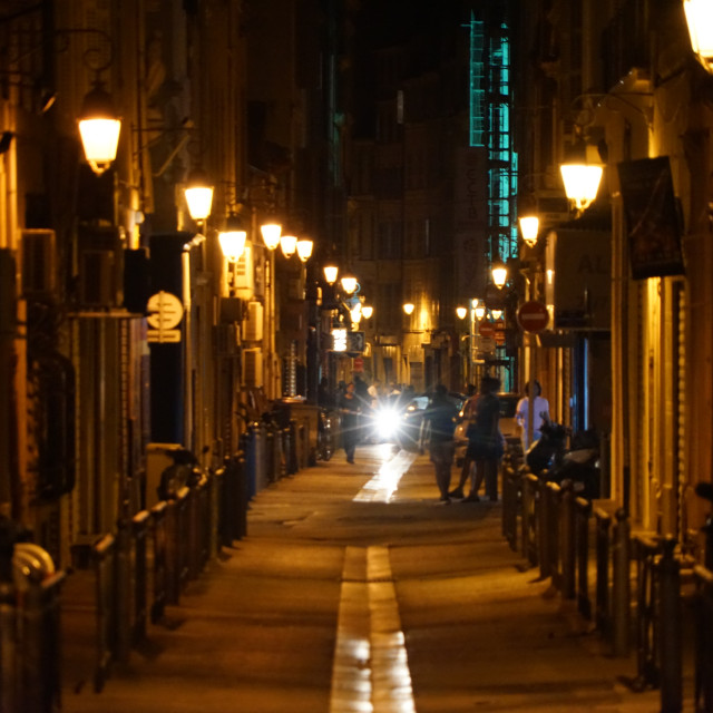 "Marseille at night" by Amit Mendelsohn - £50.00 "Marseille at night" stock image
