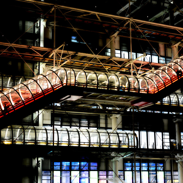 "Center Pompidou - Night" by Amit Mendelsohn - £50.00 "Center Pompidou - Night" stock image