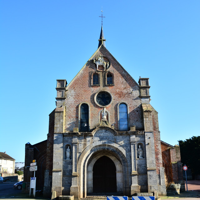 "Etreaupont - North - church" by Amit Mendelsohn - £50.00 "Etreaupont - North - church" stock image
