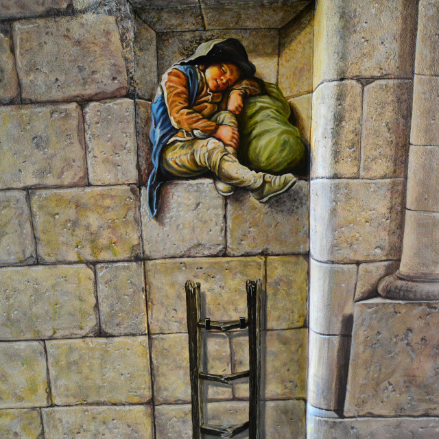 "Laon - Mural alley" by Amit Mendelsohn - £50.00 "Laon - Mural alley" stock image