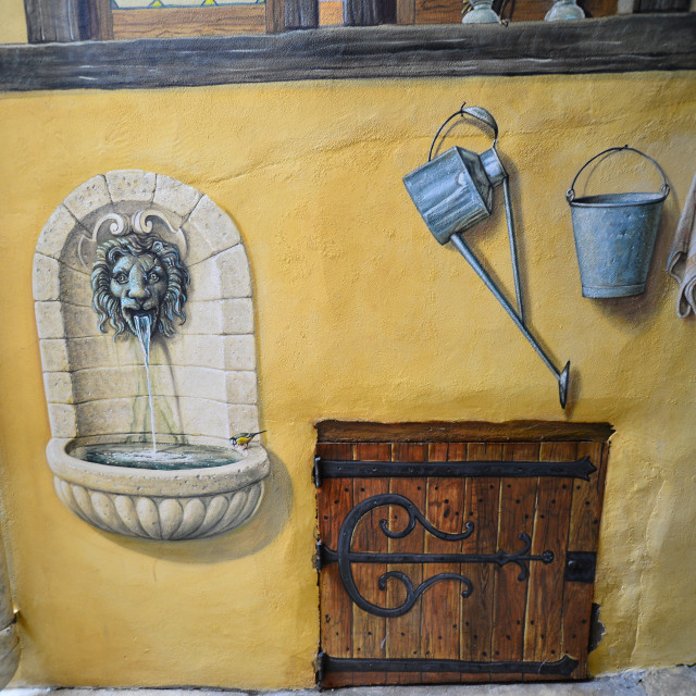 "Laon - Mural alley" by Amit Mendelsohn - £50.00 "Laon - Mural alley" stock image