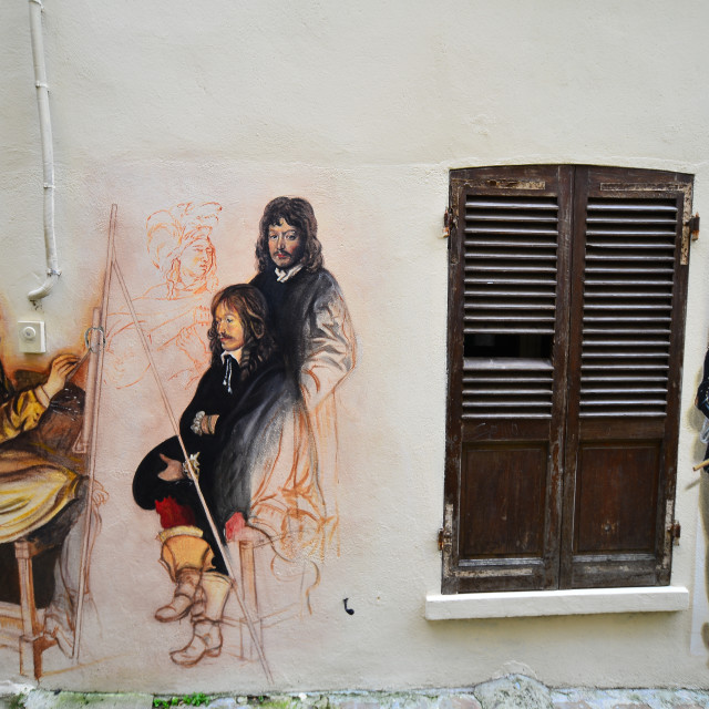 "Laon - Mural alley" by Amit Mendelsohn - £50.00 "Laon - Mural alley" stock image