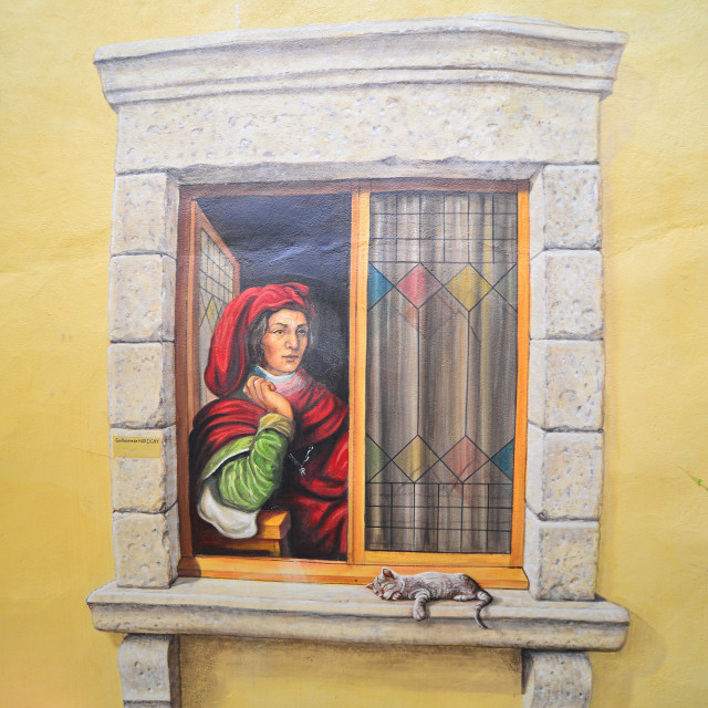 "Laon - Mural alley" by Amit Mendelsohn - £50.00 "Laon - Mural alley" stock image
