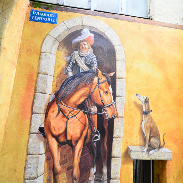 "Laon - Mural alley" by Amit Mendelsohn - £50.00 "Laon - Mural alley" stock image