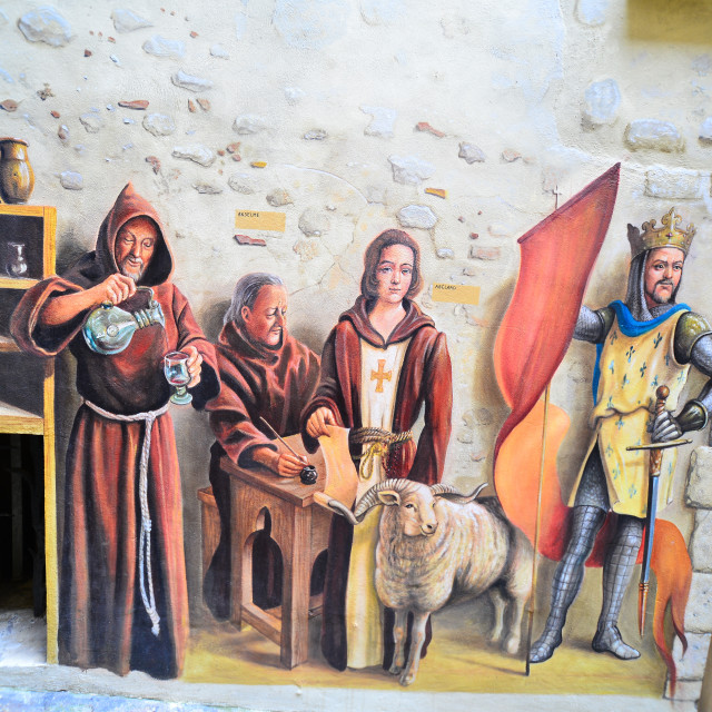 "Laon - Mural alley" by Amit Mendelsohn - £50.00 "Laon - Mural alley" stock image