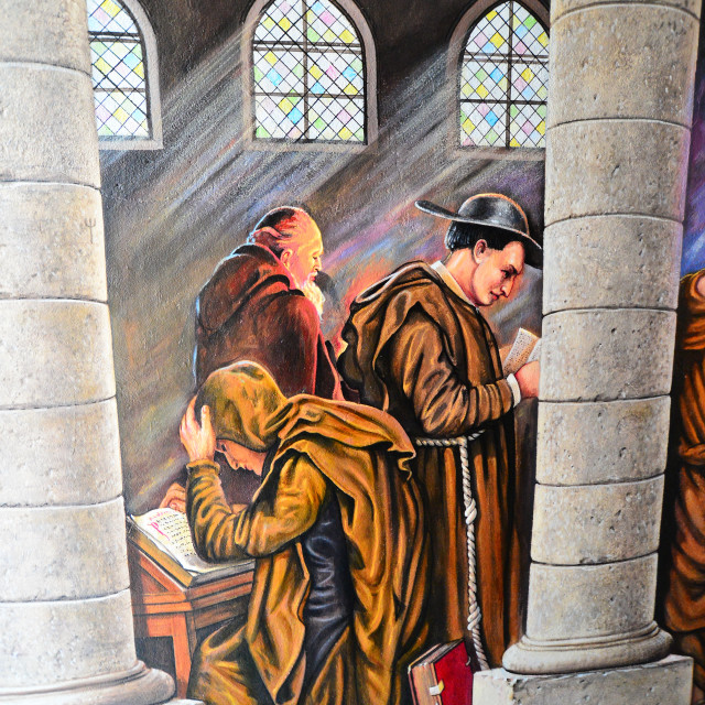 "Laon - Mural alley" by Amit Mendelsohn - £50.00 "Laon - Mural alley" stock image