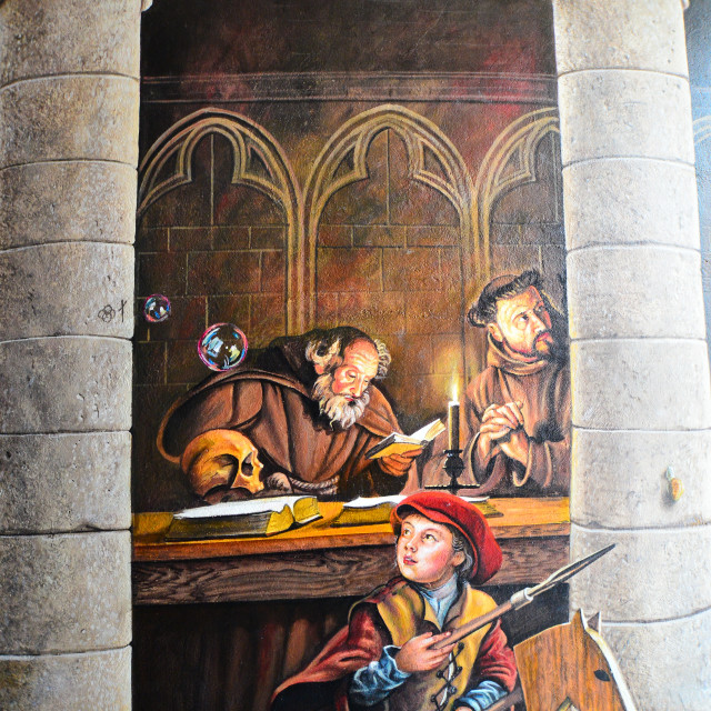 "Laon - Mural alley" by Amit Mendelsohn - £50.00 "Laon - Mural alley" stock image