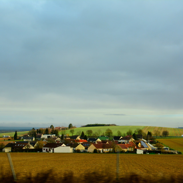 "A village in the North" stock image