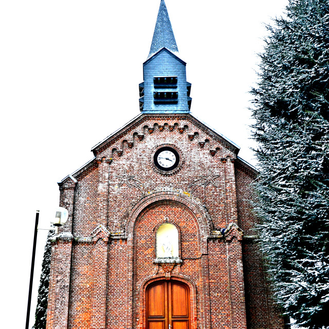 "A church in the Aisne" by Amit Mendelsohn - £50.00 "A church in the Aisne" stock image