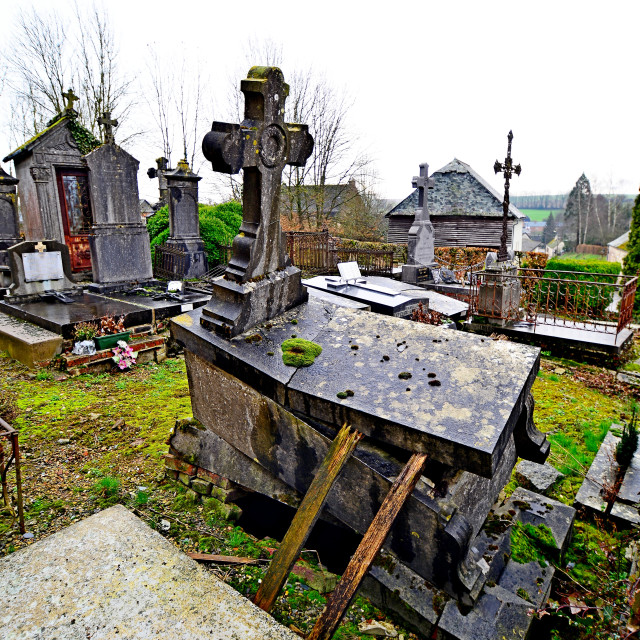 "Cemetery in Voulpaix" stock image