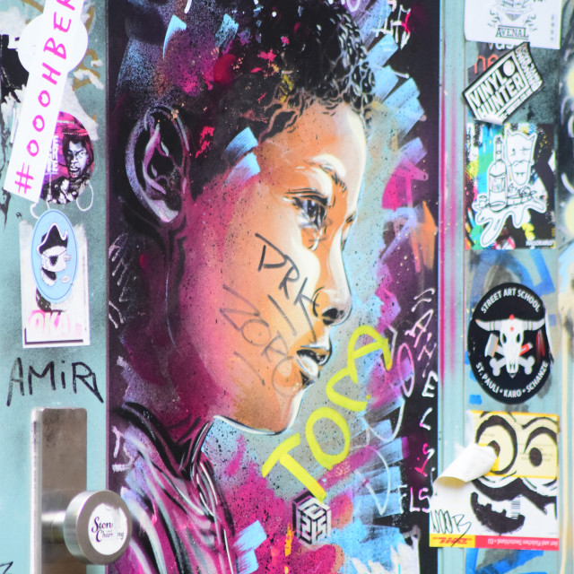 "Mural, Berlin - C215" by Amit Mendelsohn - £50.00 "Mural, Berlin - C215" stock image