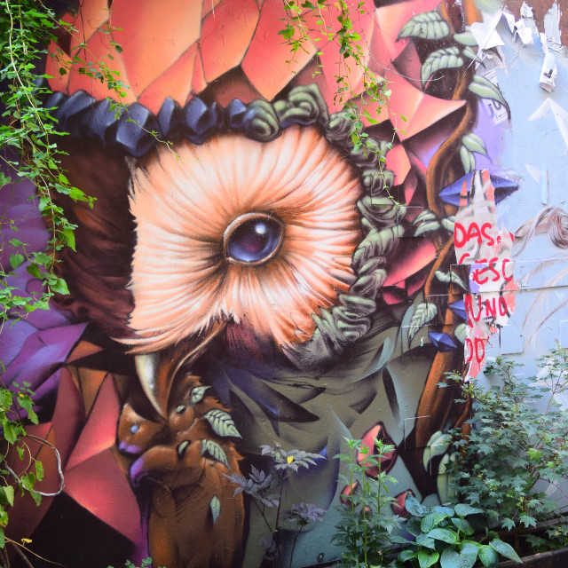 "Mural, Berlin" by Amit Mendelsohn - £50.00 "Mural, Berlin" stock image