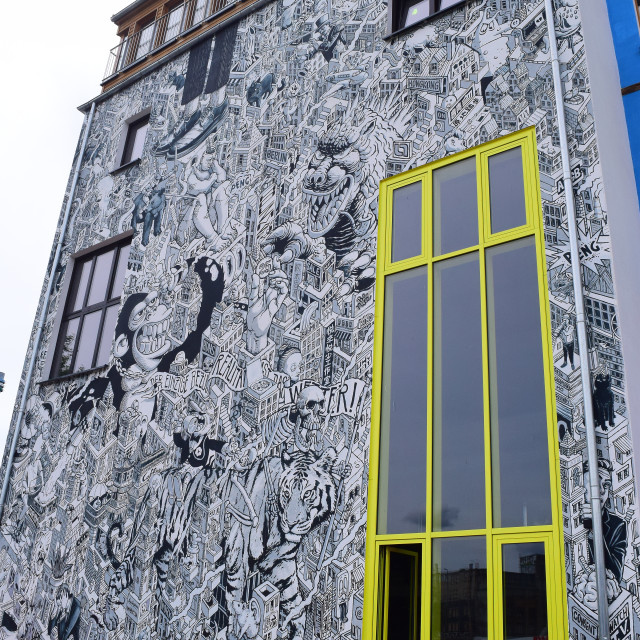 "Mural - Berlin" by Amit Mendelsohn - £50.00 "Mural - Berlin" stock image