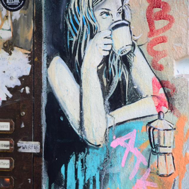 "Mural - Berlin - Alice" stock image