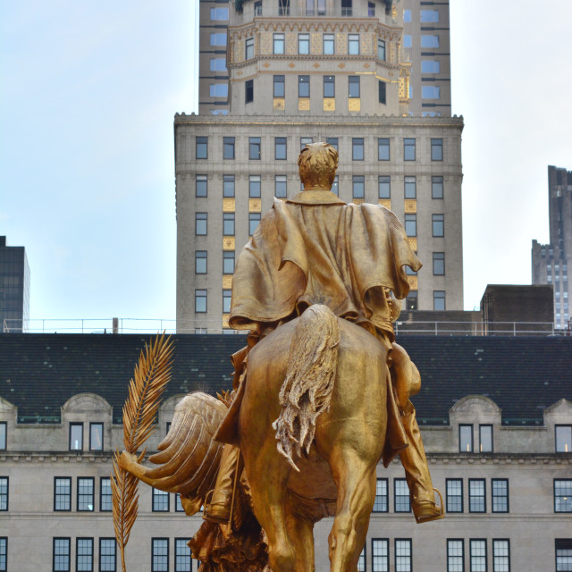 "NYC - General Sherman statue" stock image