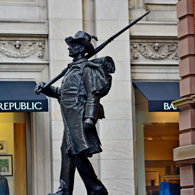 "A soldier statue - Philadelphia" stock image