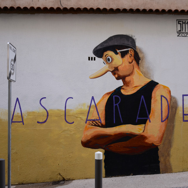 "Mural - Marseille" by Amit Mendelsohn - £50.00 "Mural - Marseille" stock image