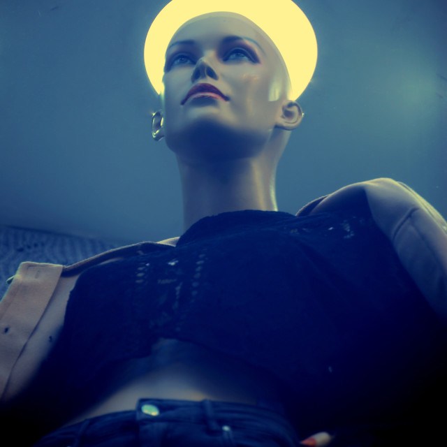 "mannequin with an aura" by Amit Mendelsohn - £50.00 "mannequin with an aura" stock image
