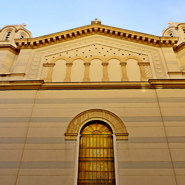 "Back façade of a church" by Amit Mendelsohn - £50.00 "Back façade of a church" stock image