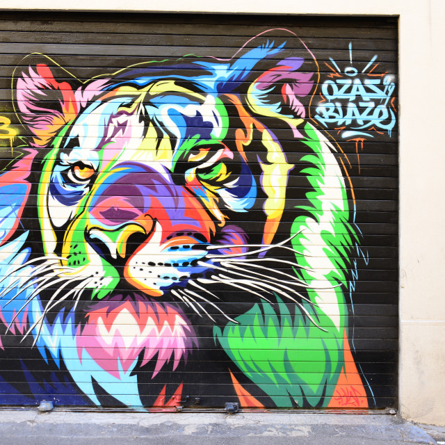 "Mural - Marseille" by Amit Mendelsohn - £50.00 "Mural - Marseille" stock image