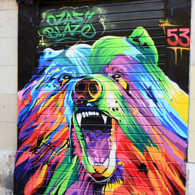 "Mural - Marseille" by Amit Mendelsohn - £50.00 "Mural - Marseille" stock image