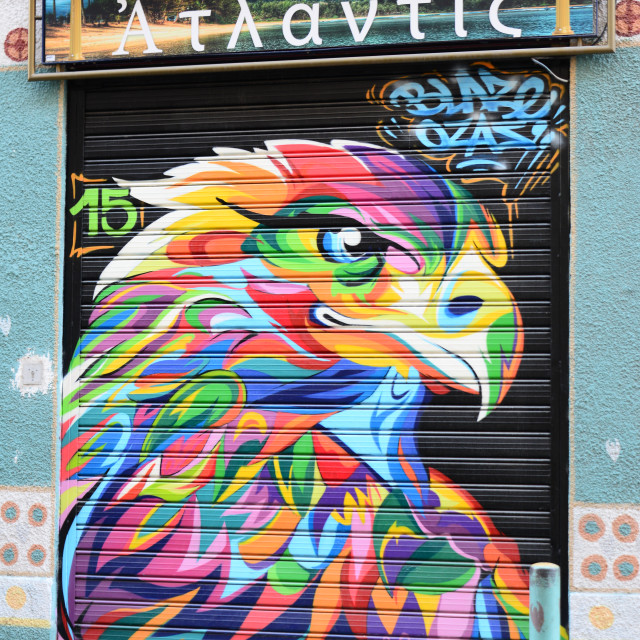 "Mural - Marseille" by Amit Mendelsohn - £50.00 "Mural - Marseille" stock image