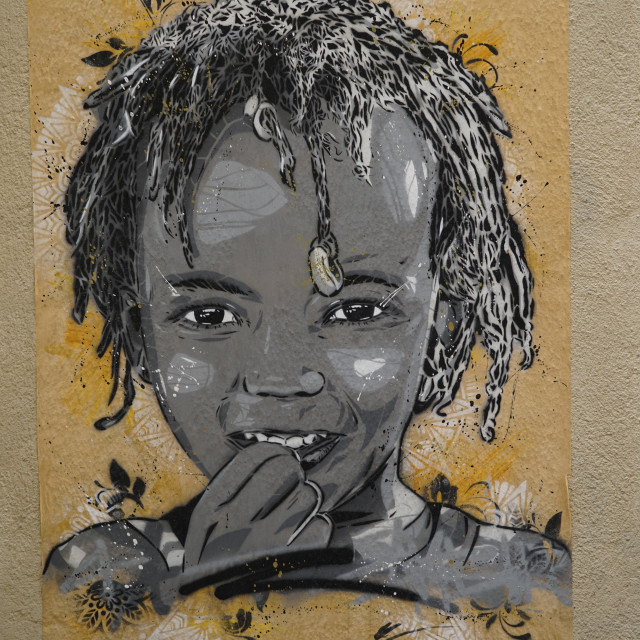"Mural - Marseille" by Amit Mendelsohn - £50.00 "Mural - Marseille" stock image